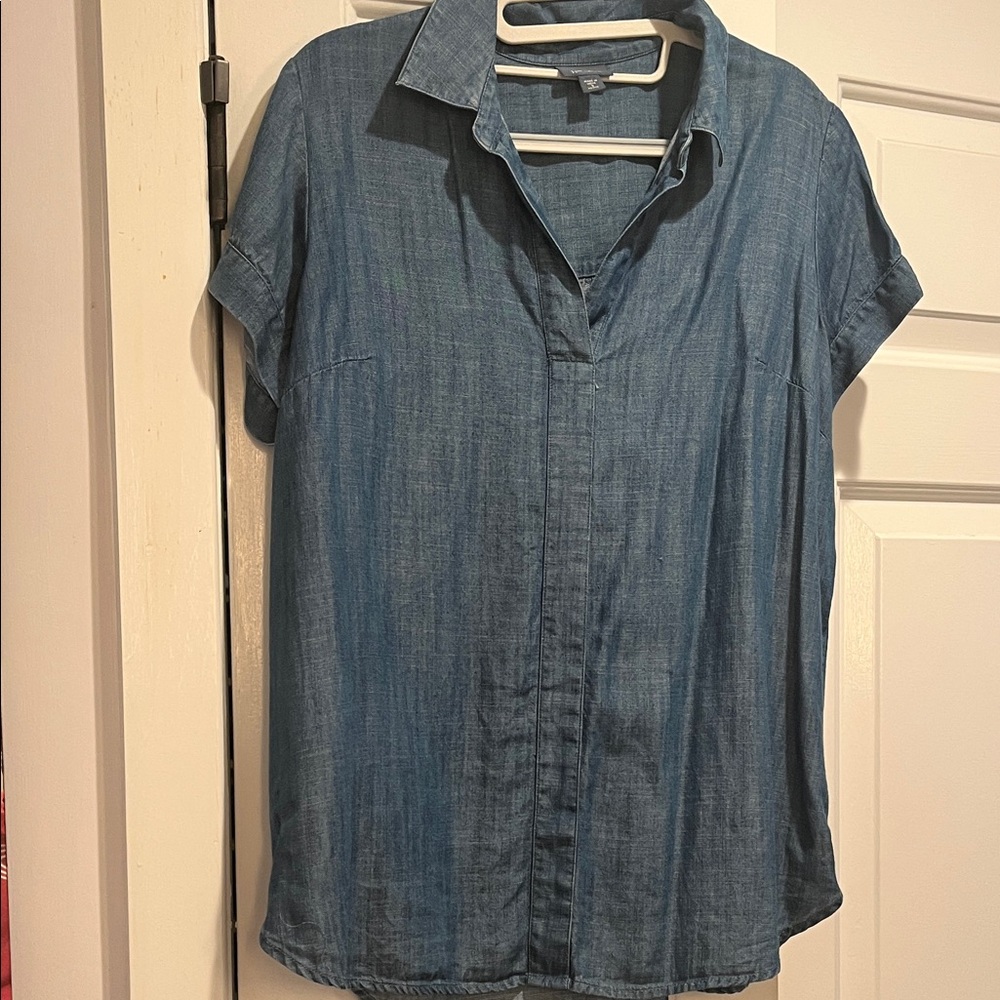 J. Jill Classic Blue Denim Top